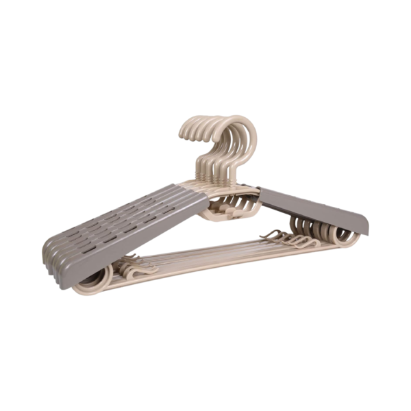 Grey Color Heavy Duty Plastic Extra-Wide Suits Clothes Hangers With Swivel Hooks
